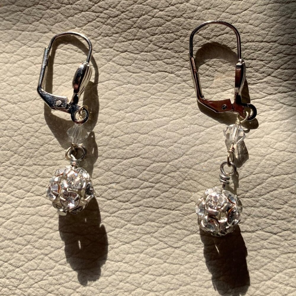 Monet sterling crystal earrings